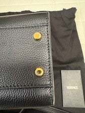 VERSACE Logo Handbag, Black #QYEDNJ