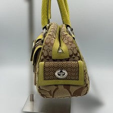 Coach Soho Patchwork Handbag Turnlock Yellow #QY2DJ6