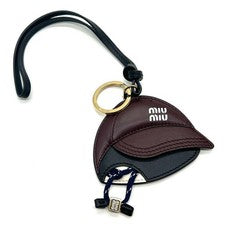 MIUMIU Cap Motif Charm Mirror Keychain