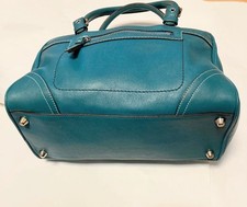 COACH Turquoise Leather Boston Bag #QYC0VL