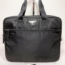 PRADA Briefcase, Nylon, Document Bag, with Guarantee Card #QYL1B0