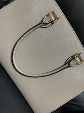 PRADA Saffiano 2-way handbag Gray #QYG540