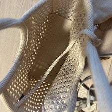 Miu Miu Mesh Handbag, White, with Pouch and Shoulder Strap #QYJANQ