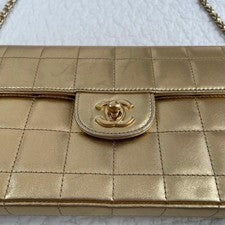 CHANEL Chanel Choco Bar Shoulder Bag, Gold