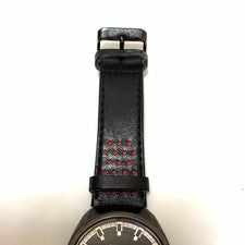SEIKO SNKN45K1 Recraft, flip-up case back, original leather strap, black #QY381B