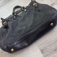 [Miu Miu] Miu Miu Black Leather Handbag Large