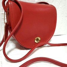 OLD COACH Mini Shoulder Bag, Made in USA, Red #QYCVG9