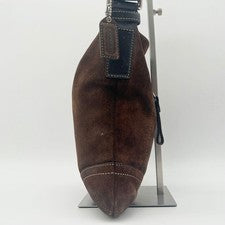 COACH Coach Shoulder Bag Suede Leather Brown #QY25HL