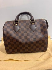 LOUIS VUITTON Damier Canvas Handbag Speedy 25 Women #QY4PZ8