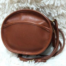 Old Coach 9982 Shoulder Bag Pouch Club Tan Leather Brown #QY55JL
