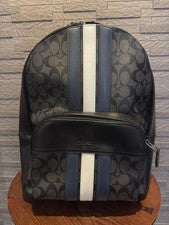COACH Backpack Black Leather Pre-Owned #QY9NCS