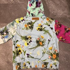 Louis Vuitton Floral Hoodie Pink White S Paris Brand New