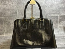PRADA handbag, Saffiano leather, black, triangle logo #QYD3TP