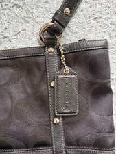 Old Coach Glitter Signature Studded Bag YK #QY6NJC
