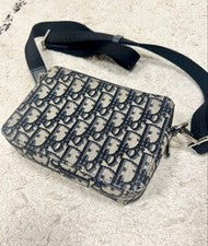 DIOR Oblique Jacquard Zip Pouch Black #QYJI9C
