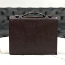 HERM?S Sac ? D?p?ches 27 Epsom Chocolate J Stamp Brown Leather #QY7JHJ