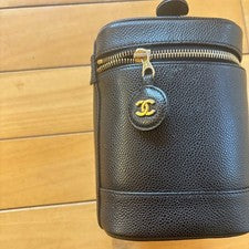 CHANEL Black Leather Vanity Handbag #QY3VO0