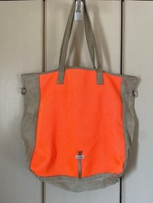 miumiu orange beige mesh tote bag