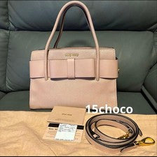 Miu Miu Madras Fiocco Ribbon 2-way Handbag 5BA056 #QYGBW2
