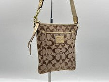 Coach Signature Shoulder Bag, Beige #QY431Z