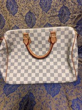 LOUIS VUITTON Damier Canvas Handbag White Women #QY6UYR