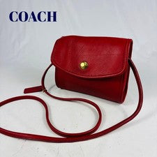 Classic Coach USA-made Mini Shoulder Bag 9892 Pouch Red #QYKDTF