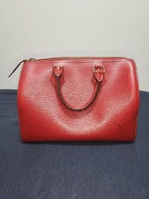 LOUIS VUITTON Epi Speedy Handbag Red #QYHLBD