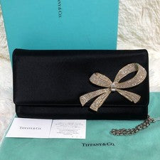 Tiffany Party Bag Handbag Ribbon Black #QYBMUB