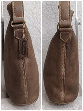 OLD COACH Coach Nubuck Shoulder Bag Leather Made in USA #QY1AR1