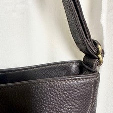 COACH Old Coach Sonoma Leather Shoulder Bag, Dark Brown #QY6NHP