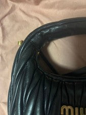 Miu Miu Wonder Matelasse leather hobo mini bag