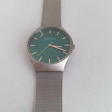 BERING Green Dial Mesh Band Watch #QY60PK