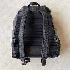 CHRISTIAN LOUBOUTIN Backpack Black Synthetic Leather Red Lining #QYJ37C