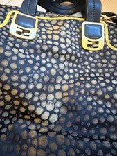 FENDI handbag, black with gold polka dots. #QYHDMM