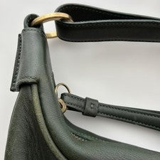 OLD COACH Leather Shoulder Bag, Dark Green Hobo #QYCG1F