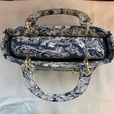 DIOR Handbag Navy Canvas Women #QY1YHS