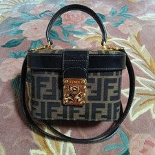 FENDI Zucca Pattern Vanity Bag (2-way) #QY12PB