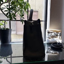 FENDI Peekaboo Selleria Medium 2-Way Shoulder Bag White #QY2E46