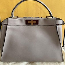 FENDI PEEK A BOO Grey Medium #QY4RB3