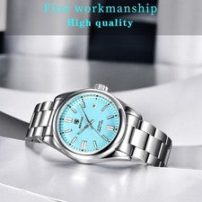High-quality, top-brand sky blue sports watch for men, quartz movement, #PGJQ2C