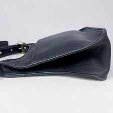 Old Coach Shoulder Bag, Black Leather, 9966 #QY9G1G