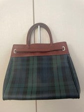 Ralph Lauren Tote Bag, Leather & PVC, Blackwatch #QYF1CU