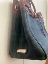 Ralph Lauren Tote Bag, Leather & PVC, Blackwatch #QYF1CU
