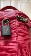 LOUIS VUITTON Cannes Epi Leather Vanity Bag Red Gold Hardware #QY38BQ