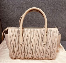 MIUMIU Matelassé 2-way Handbag/Shoulder Bag #QYET11