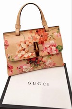 GUCCI Bamboo Bloom Bag Pink Leather Women #QYJ34G