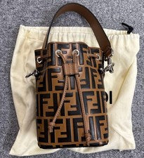 FENDI Mon Tr?sor Shoulder Handbag Brown Women #QY73ML