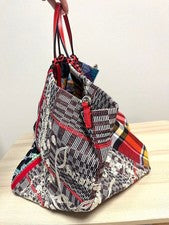 Christian Louboutin Canvas x Satin Manila Kaba Tote #QY1PV4