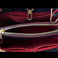 LOUIS VUITTON Montaigne BB M42747 Navy / Rouge Empreinte Leather #QYG2VC