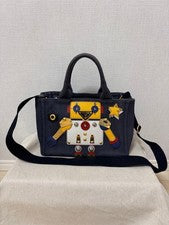 PRADA Robot Denim Handbag 2WAY #QY43KK